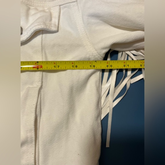 Le Lis White Denim Fringed Jacket - Picture 11 of 12